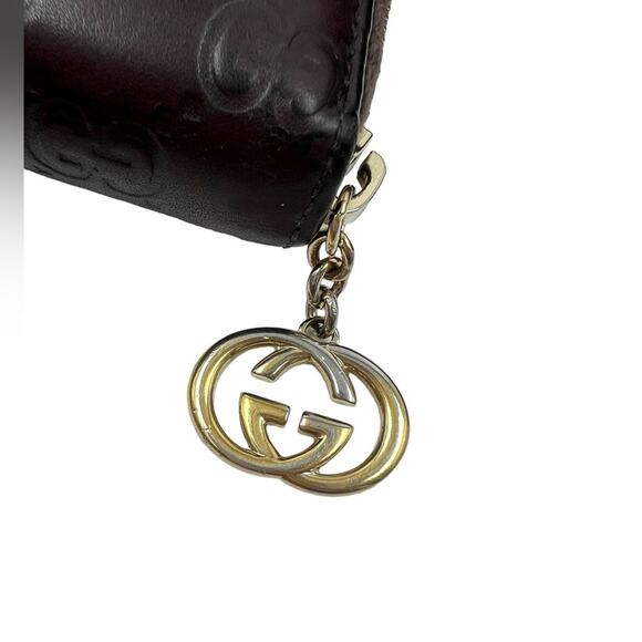 Gucci Vintage Leather Interlocking GG Logo Guccissima Long Zip Around Wallet - Picture 4 of 16